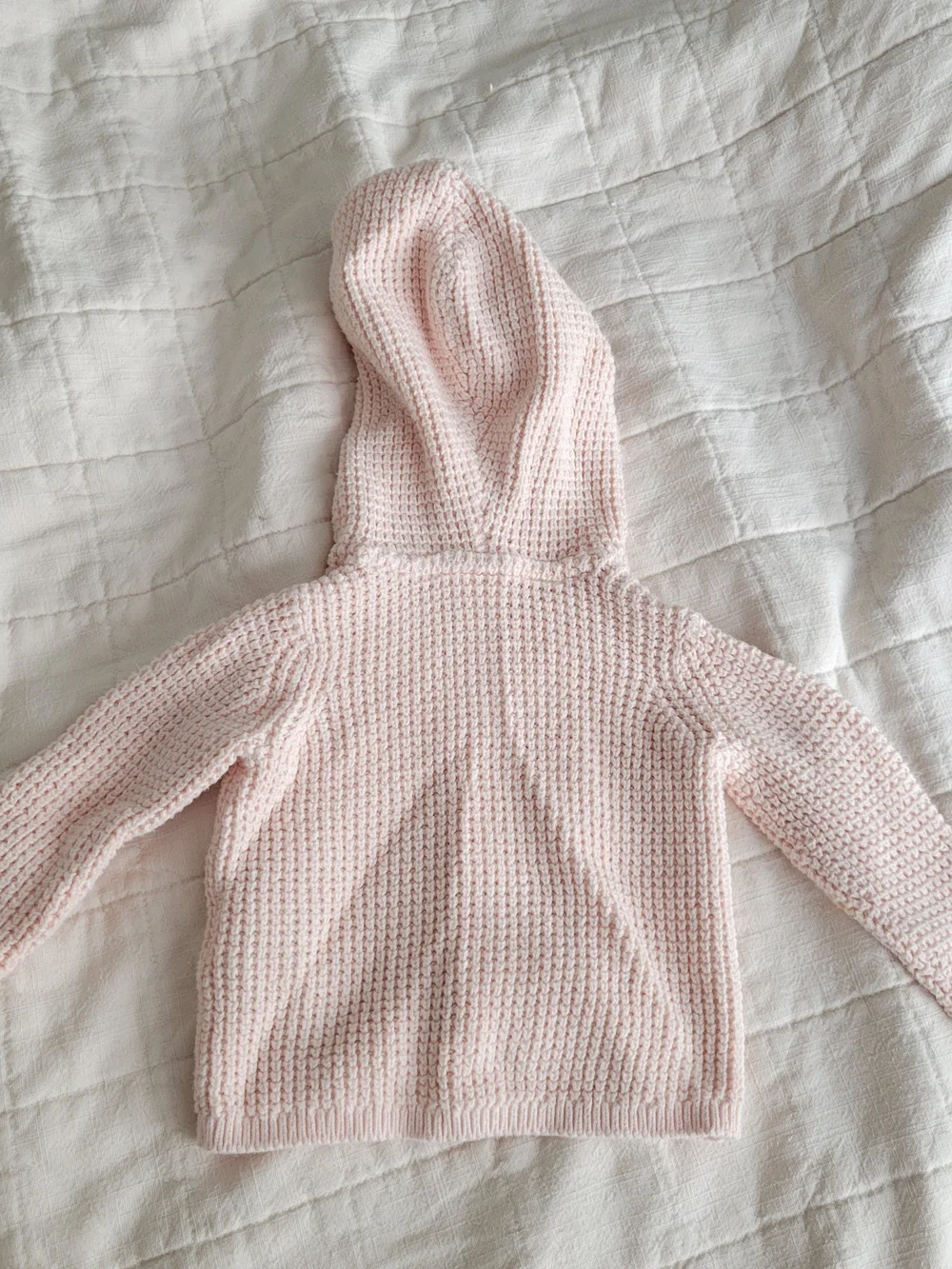 Carter's Pale Pink Hooded Knit Cardigan